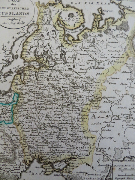 Russia in Europe Poland Ukraine Finland Crimea Baltic States 1818 rare Walch map