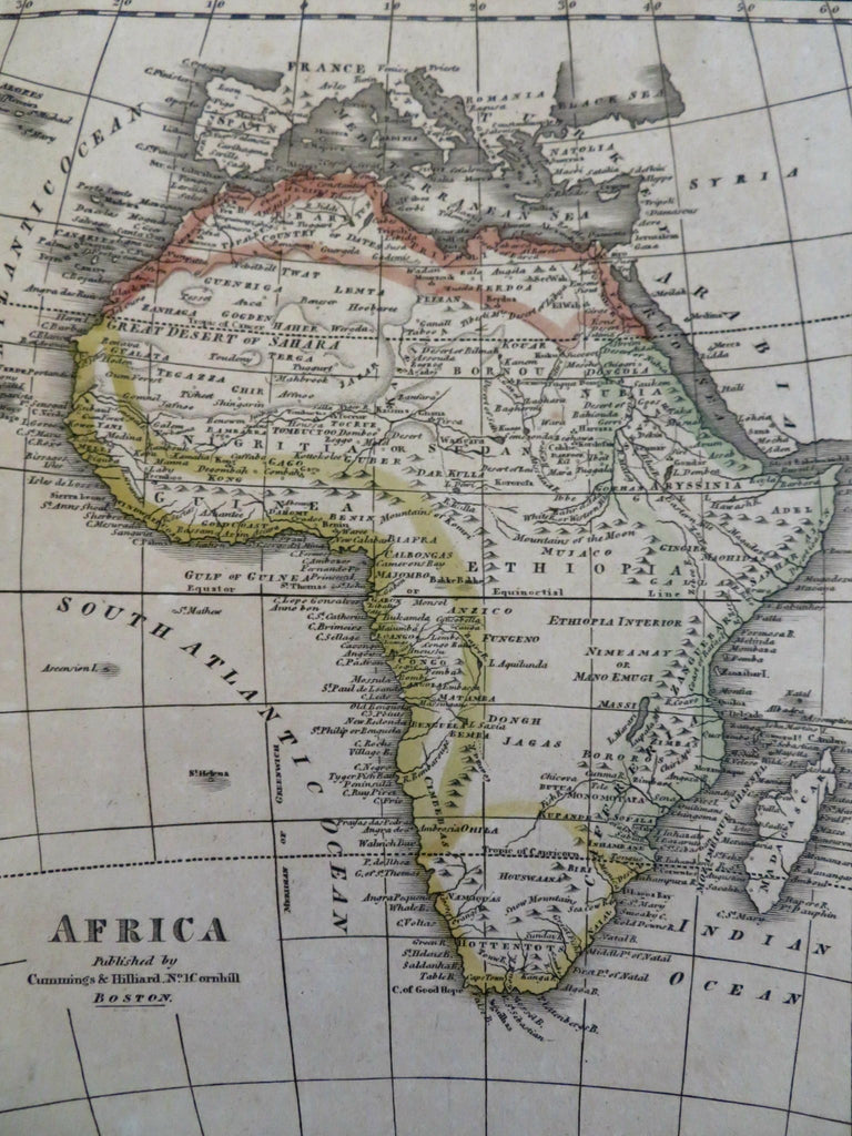 Africa Egypt Abyssinia Guinea Congo Mozambique Madagascar 1826 engraved map