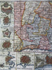 Catalonia Spain Barcelona 1708 de la Feuille decorative map 14 small city plans