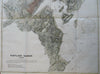 Portland Harbor Maine City Plan & Coastal Survey c. 1910 nautical navigation map