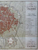 Parma Italy Italia Ducal Gardens 1842 scarce lovely detailed Italian city plan