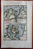 Tunis & Ancient Carthage Tunisia North Africa 1719 Mallet pictorial city plan