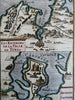 Tunis & Ancient Carthage Tunisia North Africa 1719 Mallet pictorial city plan