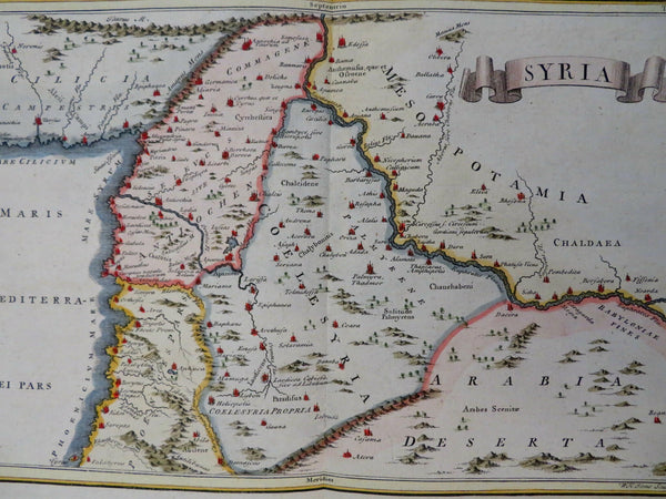 Syria Chaldea Babylon Antioch Sidon Tyre Babylon 1768 Toms hand color map