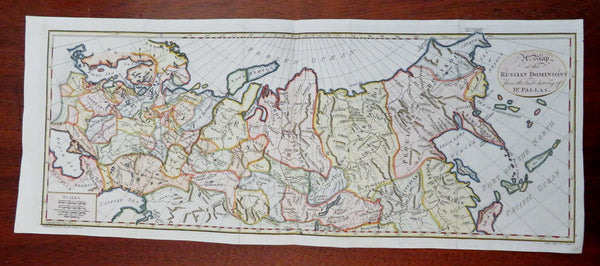 Russian Empire Muscovy Novgorod Siberia Kamchatka 1783 Neele engraved map