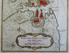 Malta City Plan Valletta Grand Port Military Fortifications c. 1750 Bellin map