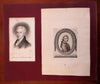 John Adams & James Monroe Founding Fathers c. 1790-1830's Engraved Portraits