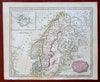 Scandinavia Sweden Norway Denmark Finland Iceland 1806 Barlow engraved map