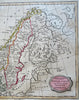 Scandinavia Sweden Norway Denmark Finland Iceland 1806 Barlow engraved map