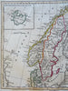 Scandinavia Sweden Norway Denmark Finland Iceland 1806 Barlow engraved map