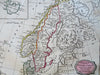 Scandinavia Sweden Norway Denmark Finland Iceland 1806 Barlow engraved map