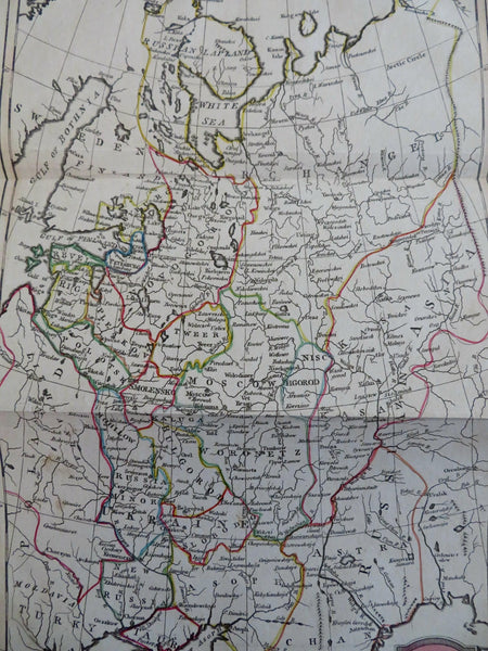 Russian Empire Muscovy Ukraine Crimea Poland Finland 1806 Barlow Engraved Map