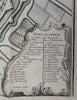 Bruges Flanders Belgium City Plan c. 1745 Basire large detailed engraved map