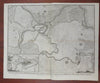 Dendermonde Flanders Belgium Siege Plan c. 1745 Basire engraved battle city view