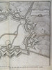 Ath Brabant Belgium Fortifications c. 1745 Basire engraved city plan map