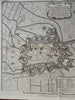 Utrecht Aire-Sur-La-Lys Artois France Star Forts c. 1745 Basire city plan map