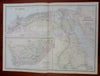 South Africa Egypt & Nile NW Africa coast 1895 Large hand color Bradley map