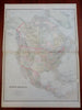 North America United States Mexico Canada Caribbean 1895 Bradley large HC map