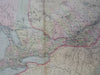 Canada Great Lakes Ontario Quebec Montreal Ottawa Toronto 1895 Bradley large map