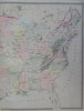 United States entire nation 1895 large hand color folio Bradley map