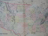 United States entire nation 1895 large hand color folio Bradley map