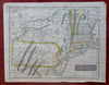 New England New York Pennsylvania New Jersey 1824 Cummings Hilliard scarce map