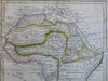 Africa continent Mts. of Moon Gold Coast 1824 Cummings Hilliard scarce map