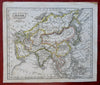 Asia China Japan Korea Russia India Iran 1824 Cummings Hilliard scarce map