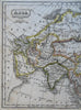 Asia China Japan Korea Russia India Iran 1824 Cummings Hilliard scarce map