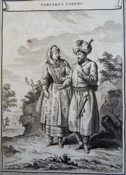 Uzbek Tartars Asia Couple Men's & Women's Fashion 1749 Tardieu costume print