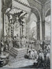 Chinese Emperor Qing Chine Throne Room Ceremony 1749 Tardieu engraved print