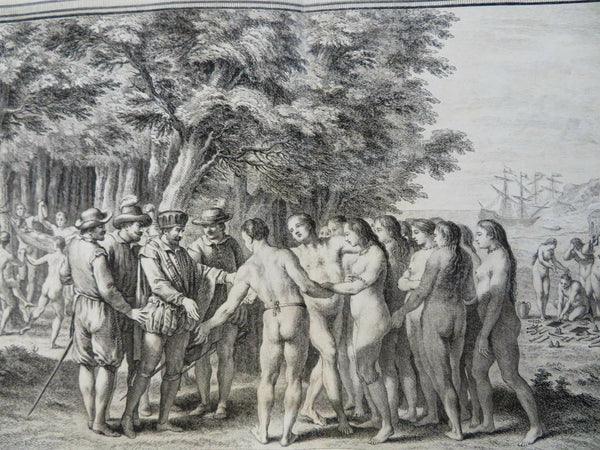 Marina Cortez Concubine Mexico Spanish Conquest 1745 Bacquoy engraved print