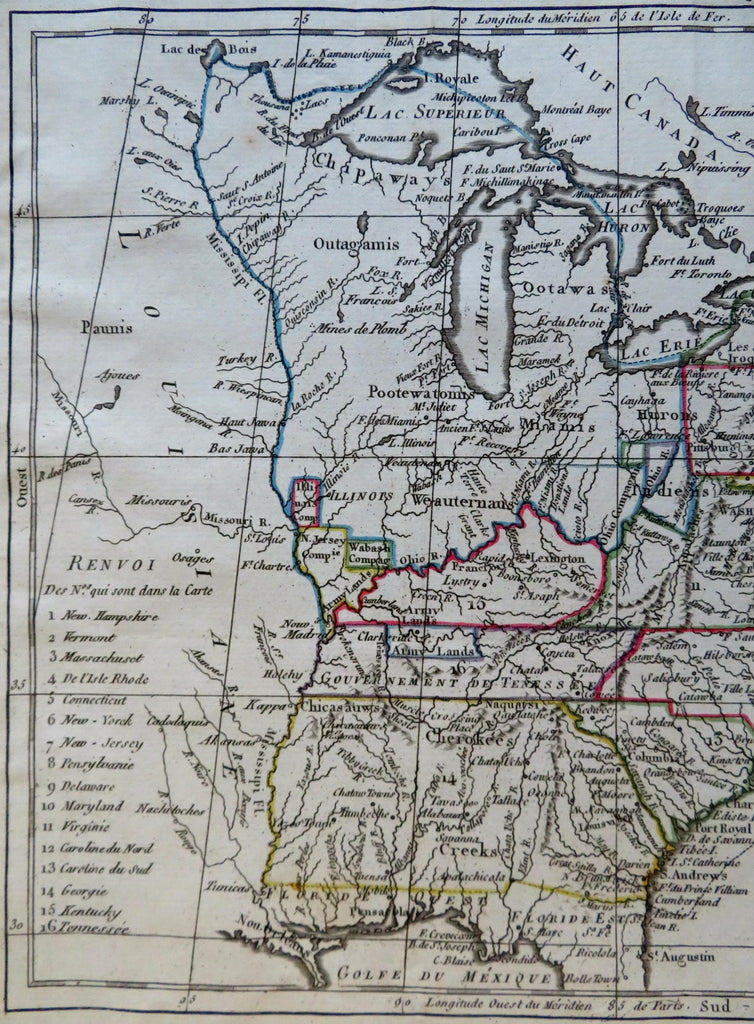 United States Company Ohio Illinois Army Lands Grants 1806 Glot rare map