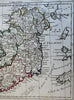 Ireland Munster Connaught Leinster Ulster Dublin 1806 Desray engraved map