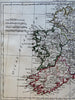 Ireland Munster Connaught Leinster Ulster Dublin 1806 Desray engraved map