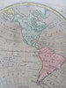 World Map Double Hemispheres Decorative Putti c. 1801 Oliver & Boyd rare map