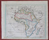 Africa Continent Guinea Congo Angola Egypt Abysinnia 1818 Walch engraved map