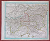 Hapsburg Austria Tyrol Steyermark Salzburg Vienna Alps 1818 Walch map