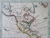 North & South America United States Canada Mexico Brazil 1818 Walch map