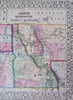 Pacific Northwest Washington Oregon Idaho Montana Seattle 1870 Mitchell map