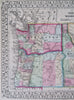 Pacific Northwest Washington Oregon Idaho Montana Seattle 1870 Mitchell map