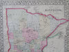 Minnesota Twin Cities Minneapolis St. Paul Duluth Red Lake 1870 Mitchell map