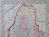 Maine state - Portland Harbor Augusta Portland Bangor Kittery 1870 Mitchell map