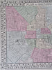 Baltimore Maryland Patapsco River Detailed City Plan 1870 Mitchell map