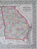 Georgia & Alabama Atlanta Savannah Montgomery Mobile 1870 Mitchell map