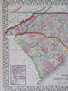 North & South Carolina state maps Charleston city plan 1870 Mitchell map