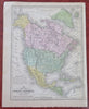North America w/ Unexplored Regions Selkirk's Settlement 1852 Mitchell Young map