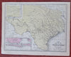 Texas State with Battles noted Alamo & Palo Alto 1852 Mitchell map JH Young