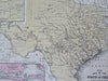 Texas State with Battles noted Alamo & Palo Alto 1852 Mitchell map JH Young