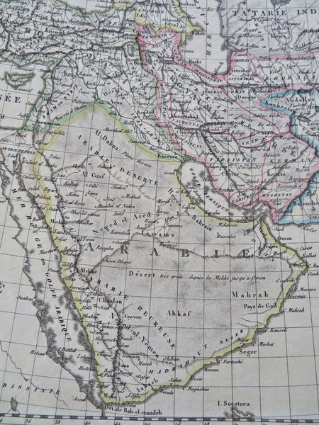 Middle East Arabia Persia Holy Land Afghanistan Anatolia 1810 Lapie scarce map